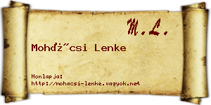 Mohácsi Lenke névjegykártya